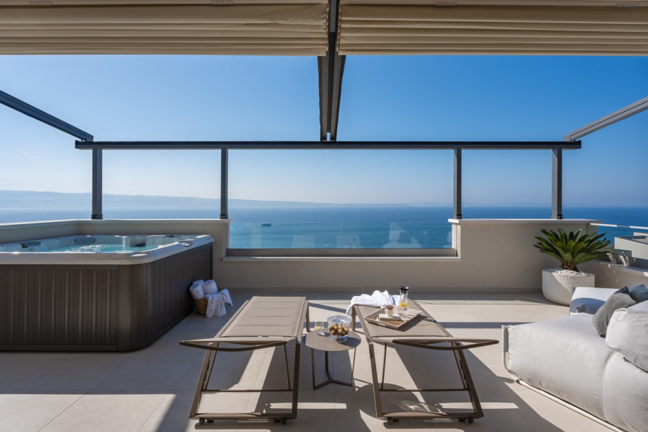 Rooftop outdoors offers a terrace (which can be covered) with amazing sea views