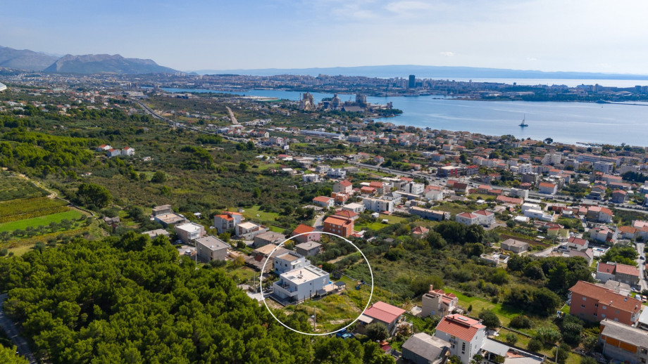 Marked position of the Villa Casa Bella in Kaštel Sućurac