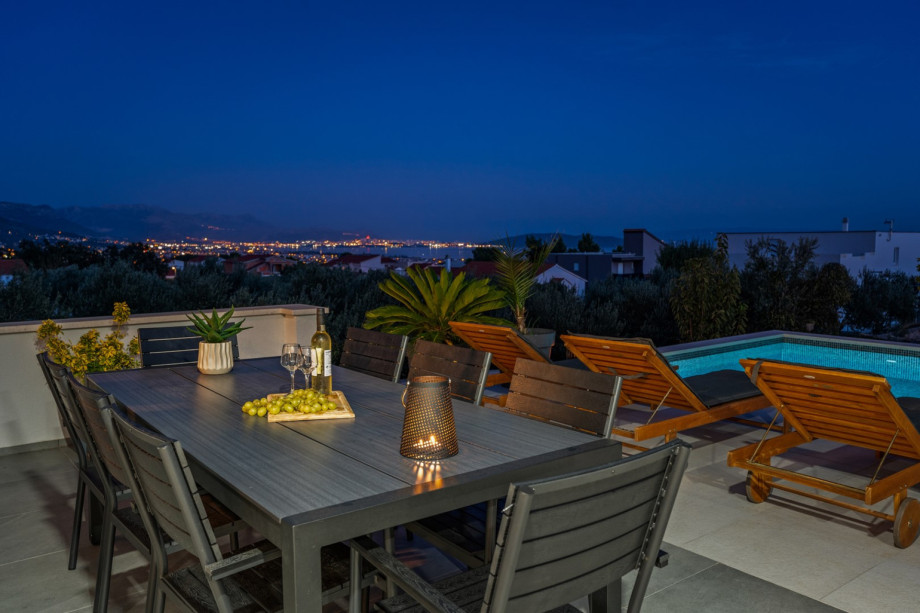 Villa is nestled between two Unesco heritage cities Trogir and Split