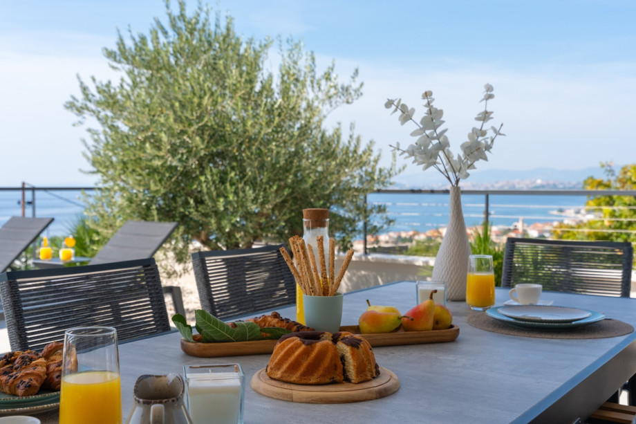 Relaxing outdoor dining area