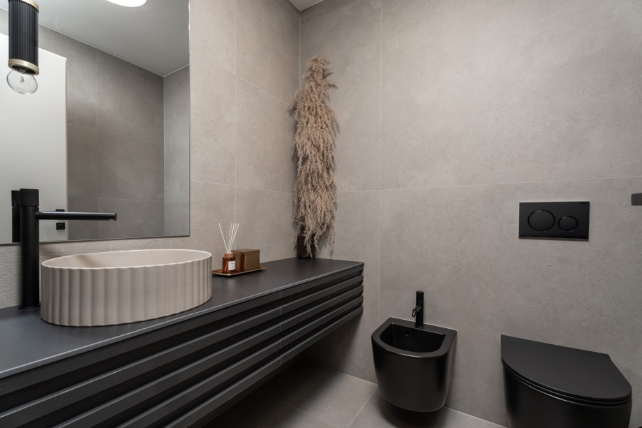 The first floor offers a separate toilet.