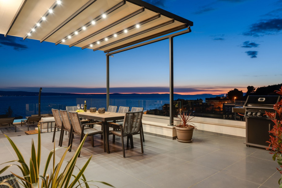 The villa consists of three levels - lower ground floor, ground floor, first floor and it can accommodate 8 people