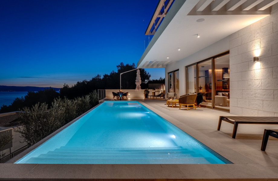 The panoramic sea views from the pool area are breathtaking.