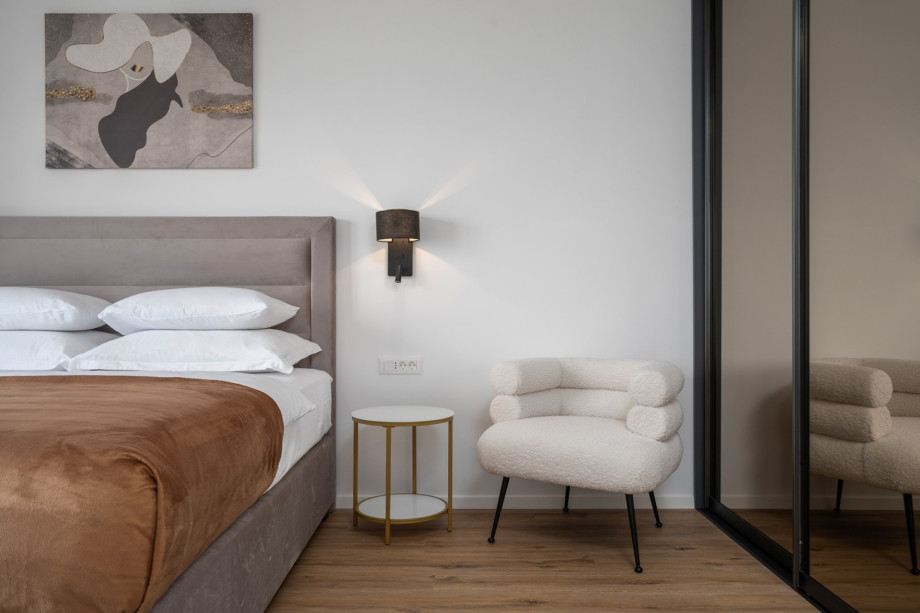 Bedroom NO1 with, a sofa, A/C, a TV