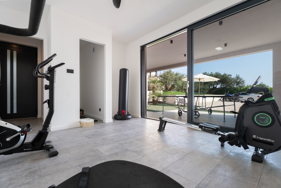 Fitness area with basic equipment