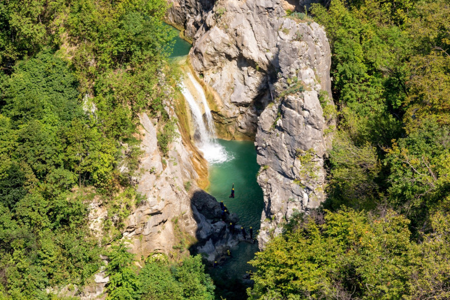 Canyoning in the Cetina Canyon, 7 km from the villa.