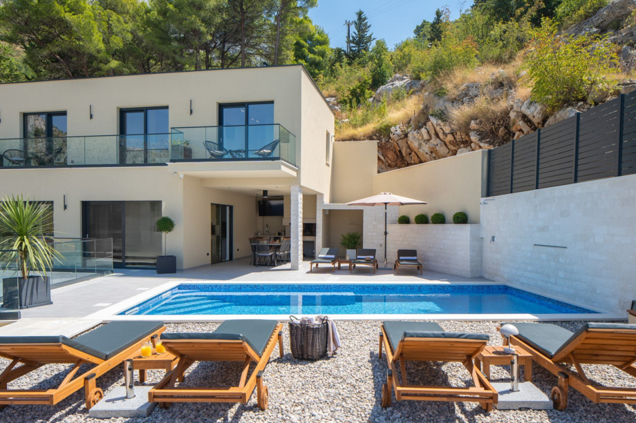 Casa Vita featuring a sea view, billiards and heated pool