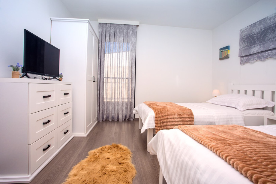 Bedroom No3 with 2 single beds and A/C, TV, first floor