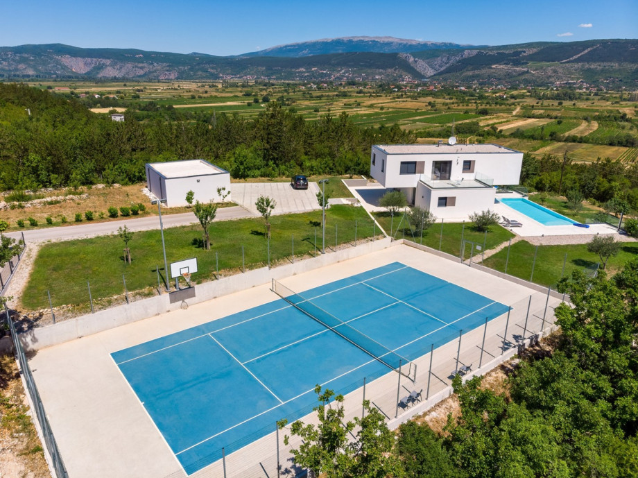 You can test your tennis skills on the hard court tennis court