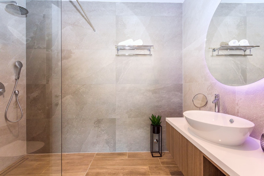 Ensuited bathroom  No3 with shower attached to bedroom No3