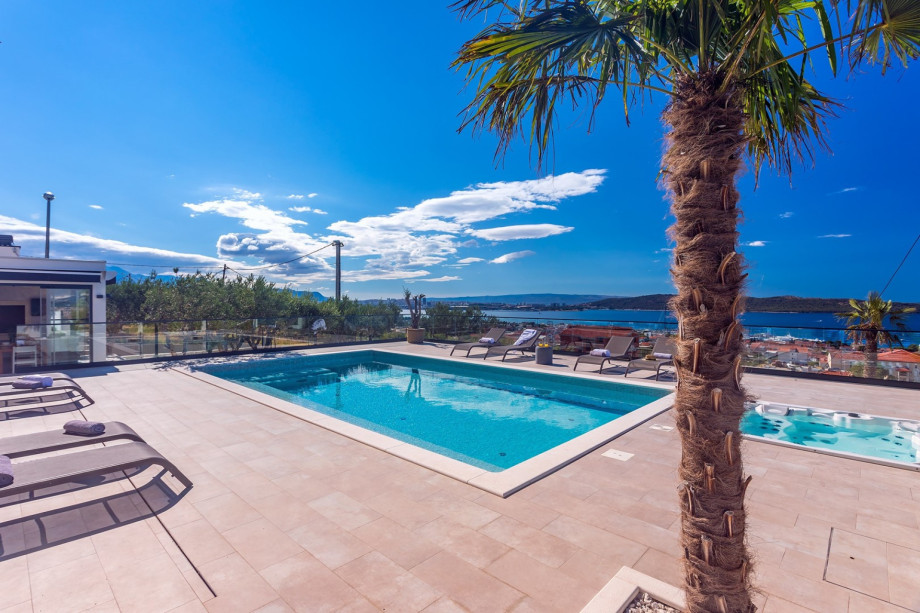 Villa offers amazing views on the town Split, coast, sea, and valley