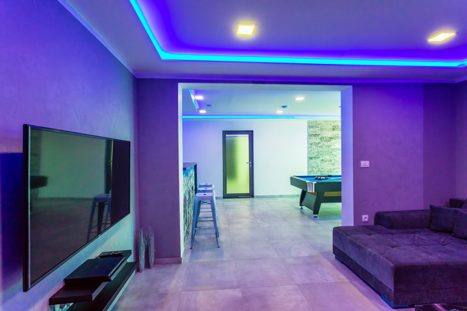 A big and comfortable sofa can extend in bed for two