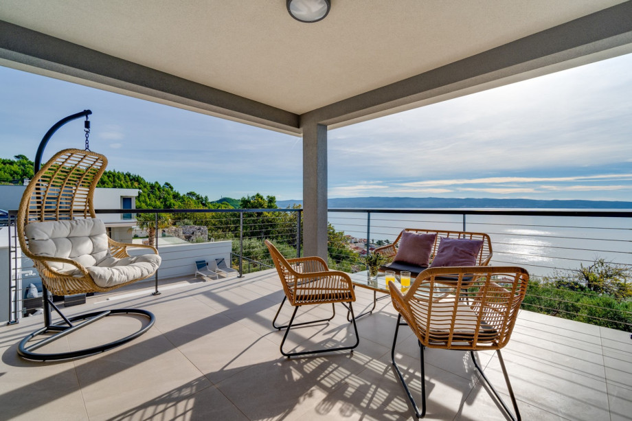 Terrace with modern outdoor furniture (approach form Bedroom No2 and No3)