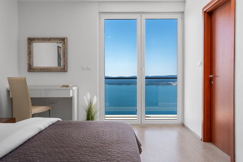 Bedroom No4 has an amazing sea view and exit to the balcony