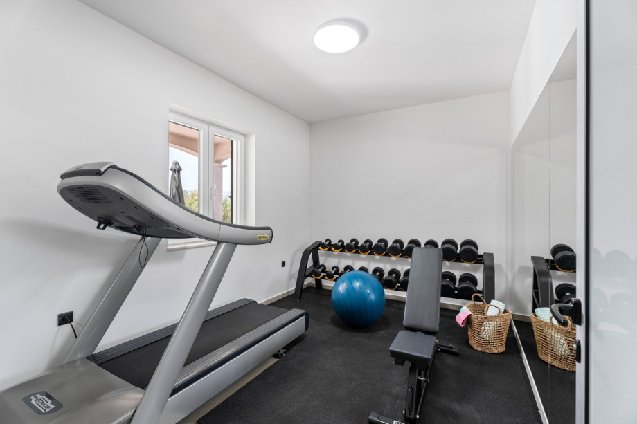 A well-equipped gym awaits, offering a space to rejuvenate both body and mind