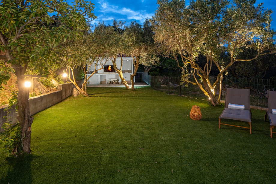 A barbecue area next to the pool for your culinary prowess