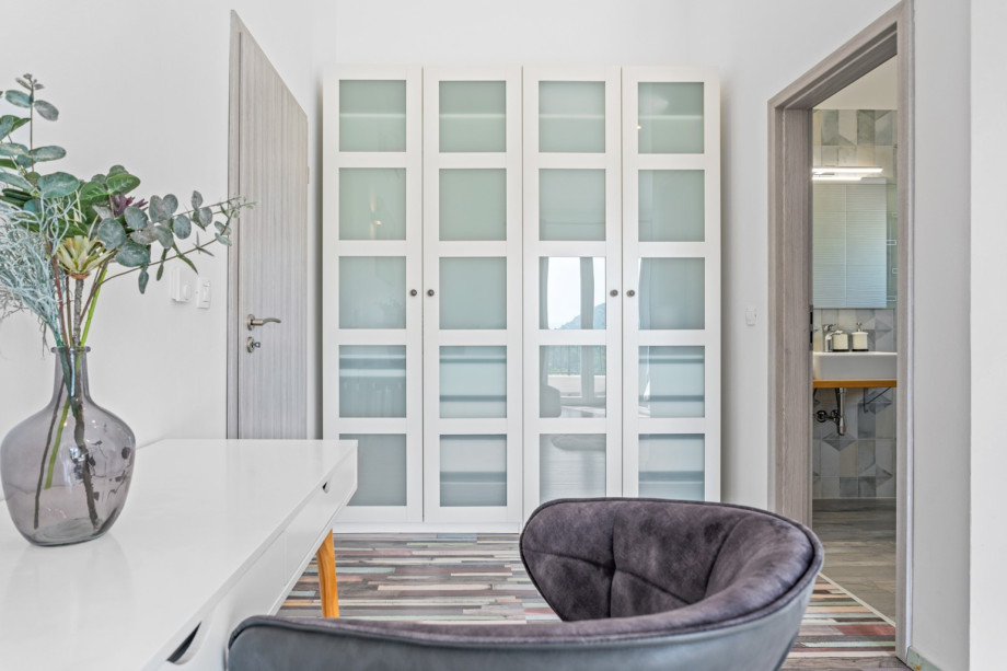 A spacious and bright wardrobe