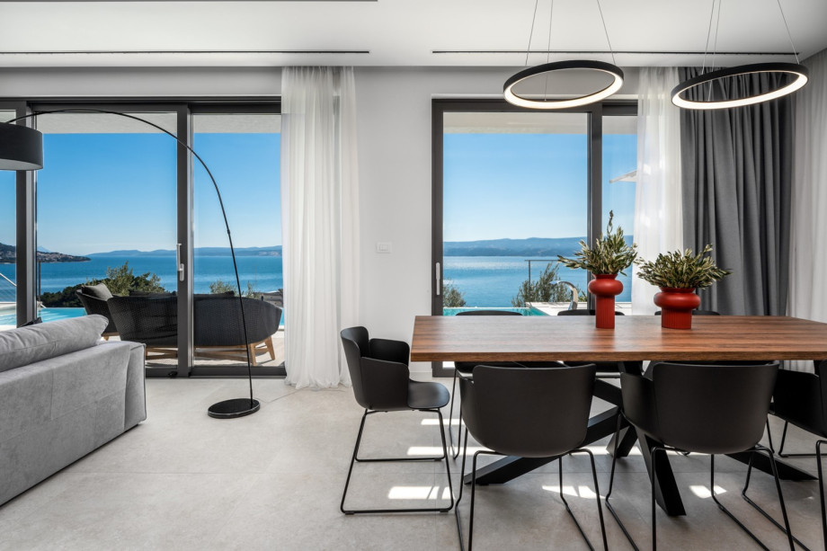 Dining area is on the ground floor.