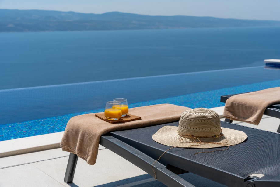 Beautiful sea and island view from pool area