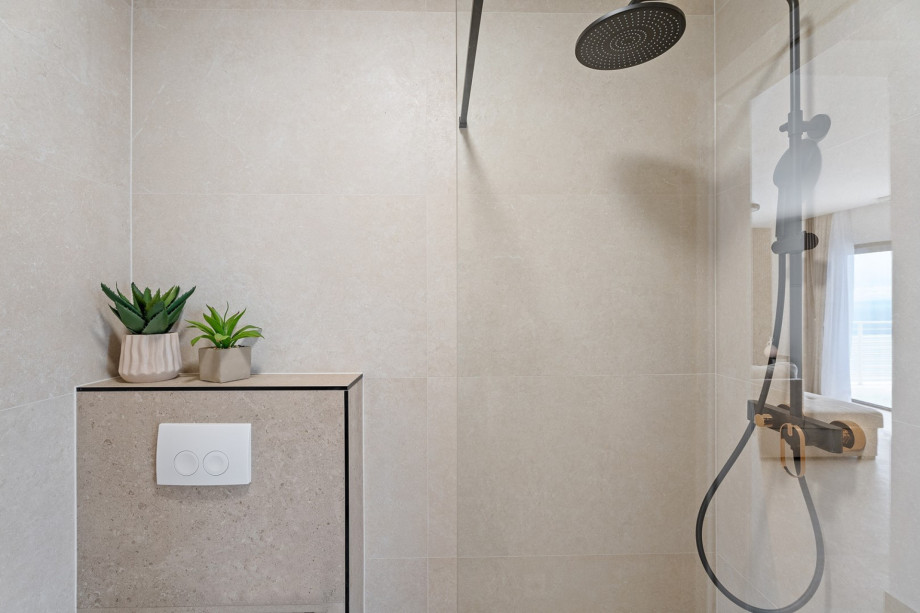 A Family bathroom No. 1 with a shower