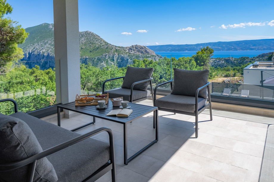 The fantastic sea views from the balcony area are breathtaking.