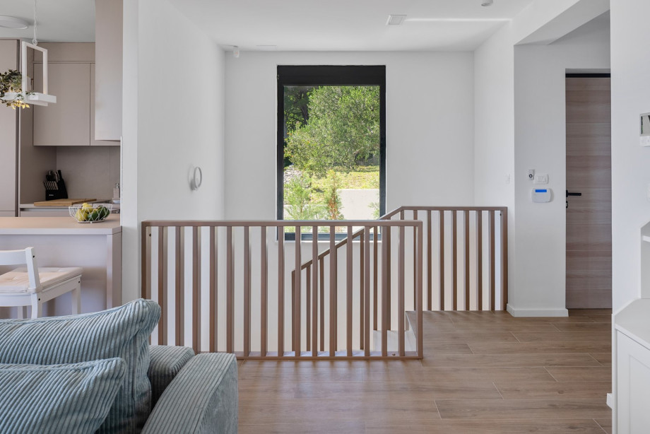 The kitchen island has all the amenities a modern guest needs.