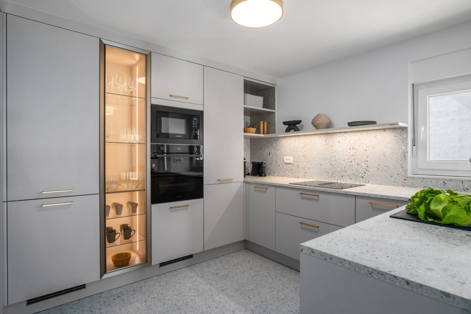 a fully air-conditioned and stylish living and dining area