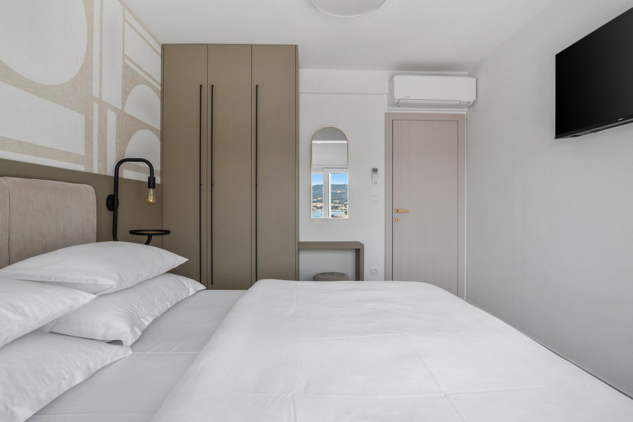 with sea and pool views.