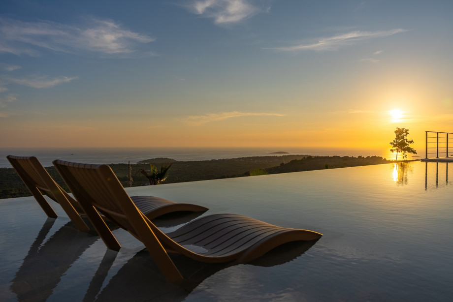 The no-chlorine pool water provides the ideal environment for a soothing swim