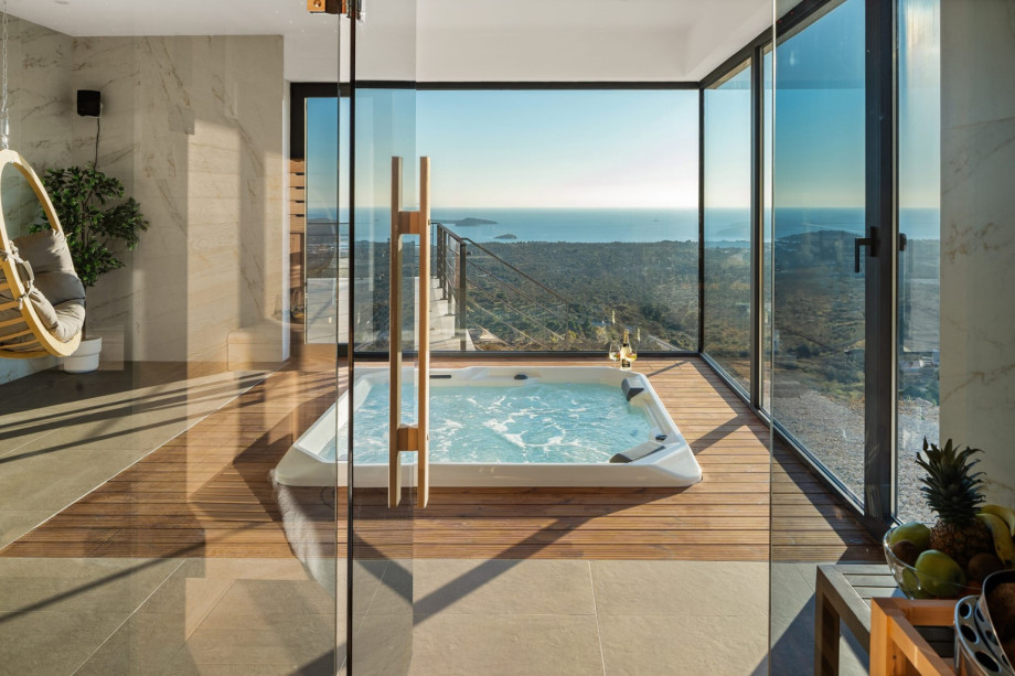 Additionally you have a spa area that offers a gym, sauna, and massage tub.