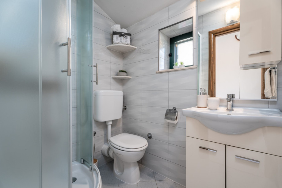 Bathroom with shower on the first floor