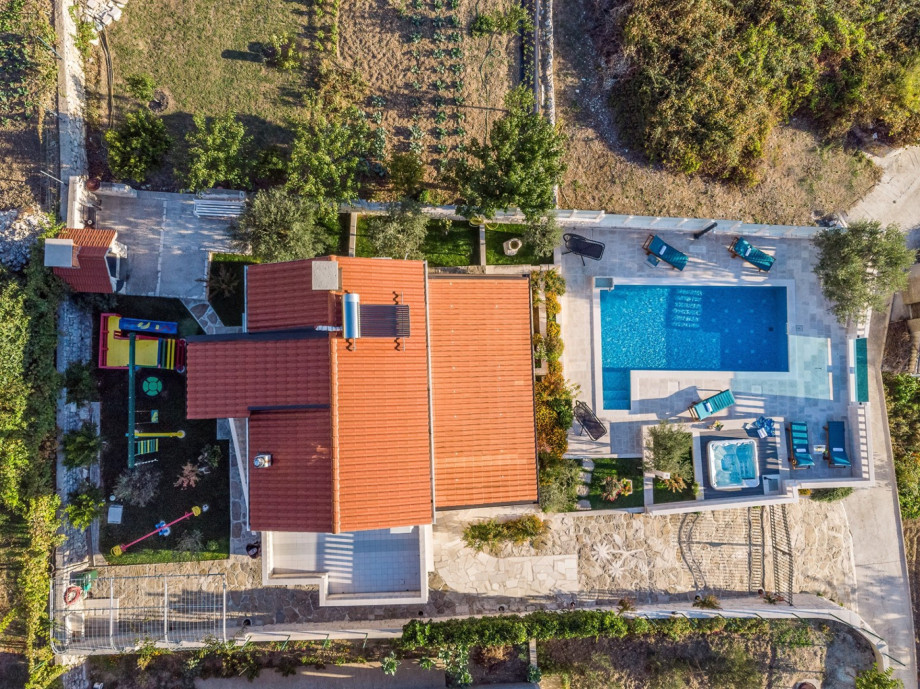 The property Villa Runje located in mountain area above town Split