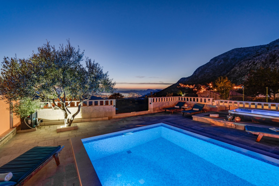 Olive trees at the pool area for a special Mediterranean surroundings
