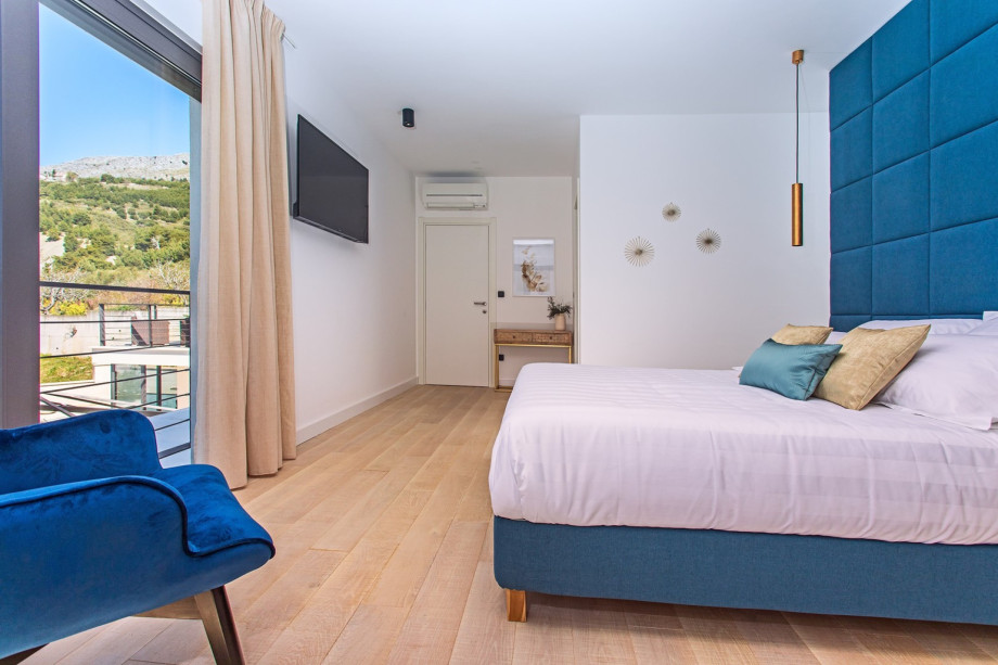 Bedroom No2 (first floor) with a double bed 160cm x 200cm.