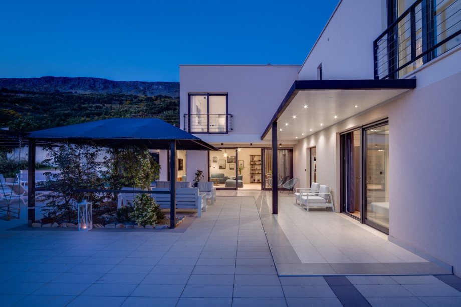 Enjoy evenings at the pool area with carefully selected lights around