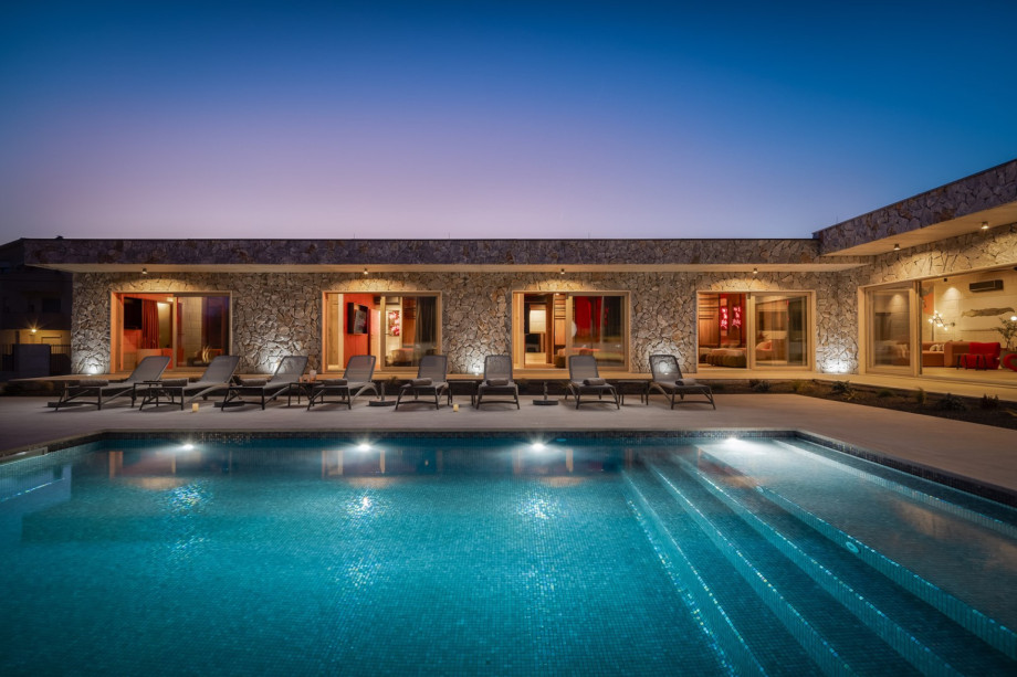 Villa Fantažija, a stylish and high-end furnished oasis nestled in the serene countryside of Dicmo