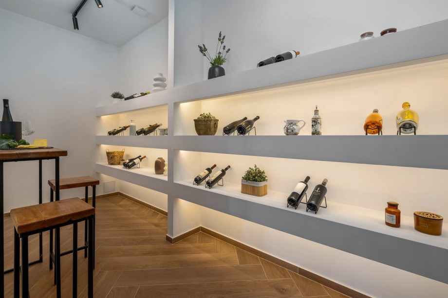 In-house wine cellar where you are able to buy some wines