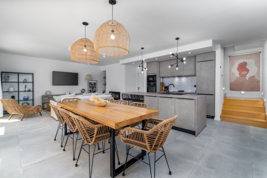 A beautifully decorated villa, with plenty of space for everyone to sit and relax around the house