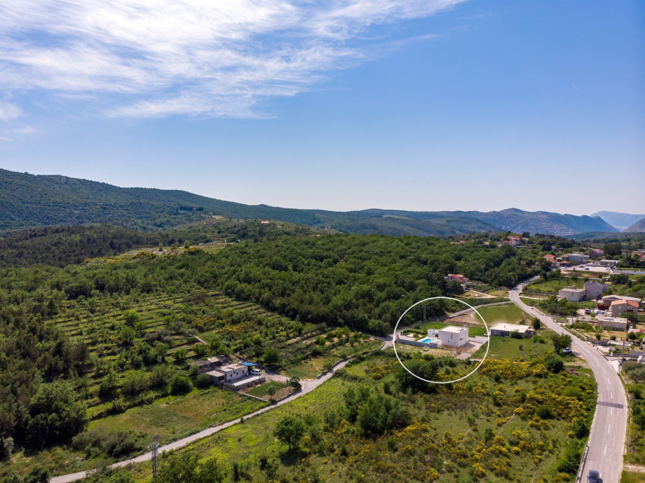 Marked location of villa Zen, only 10 min to the beach