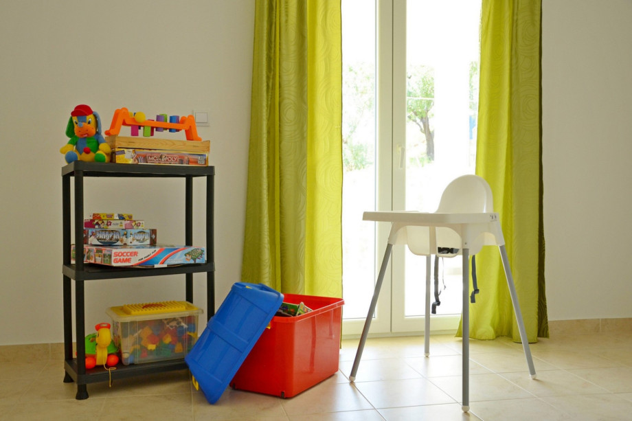 a gym area together with toys for your youngest