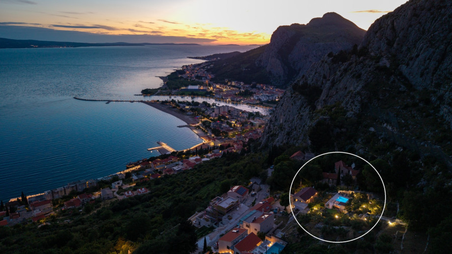 Marked position of the Villa, located 1,5km from the beach