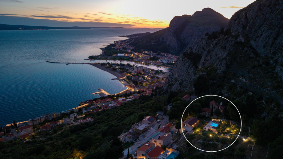 Marked position of the Villa, located 1,5km from the beach