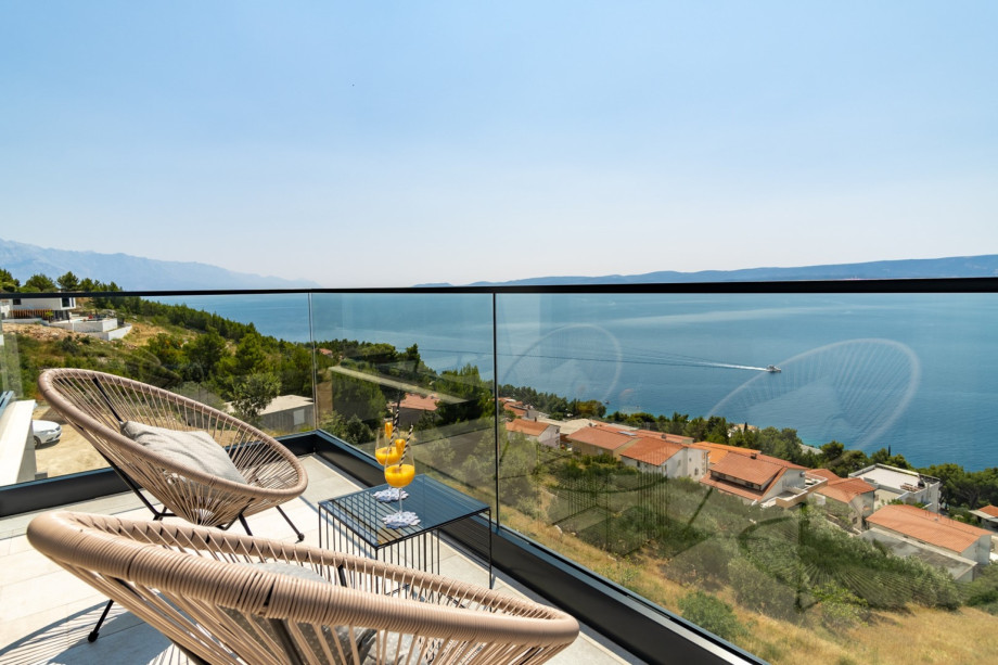 Bedroom No1 offers a balcony with amazing sea views