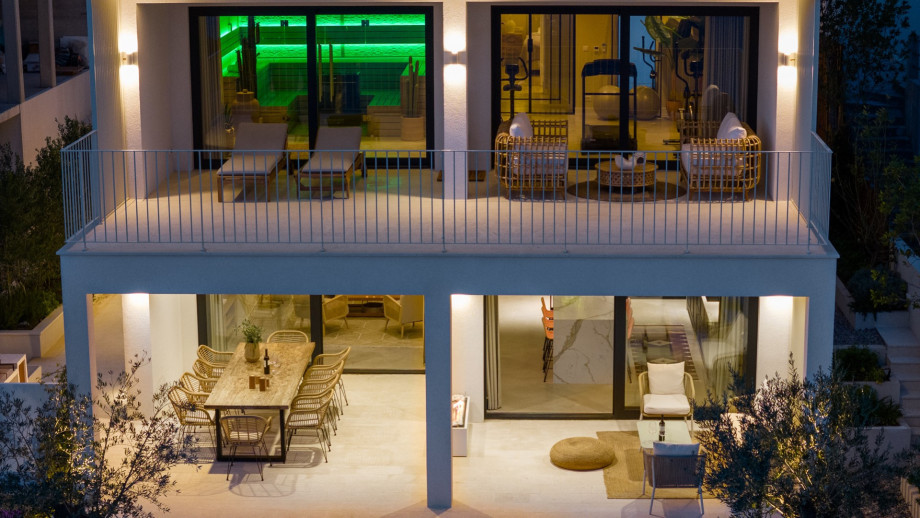 Carefully placed lighting completes the perfect experience of Dalmatian summer evenings