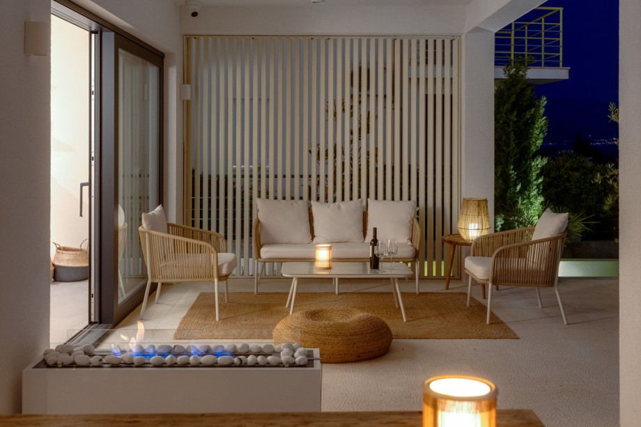 Carefully placed lighting completes the perfect experience of Dalmatian summer evenings