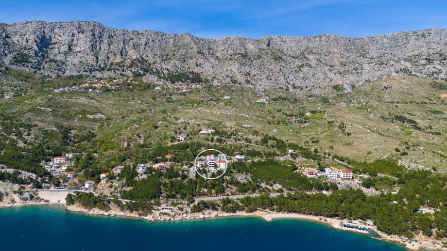 Marked location of the villa Agata