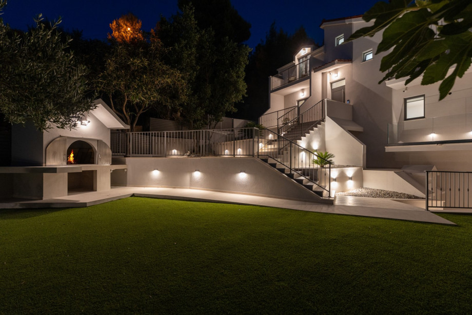 Seaview Villa Bota spans a generous 1,200 sqm private plot with 480 sqm of beautifully designed living space