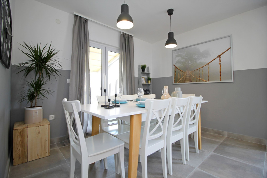 Modern and comfortable kitchen with amazing landscape views on local hills