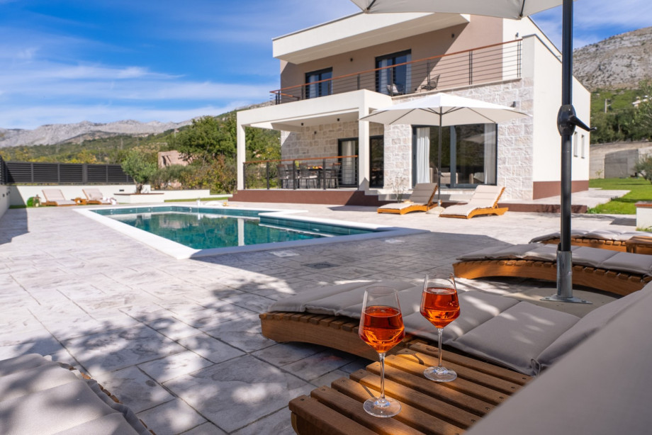 Enjoy the pool area at this stylish home away from home near the Adriatic coast.