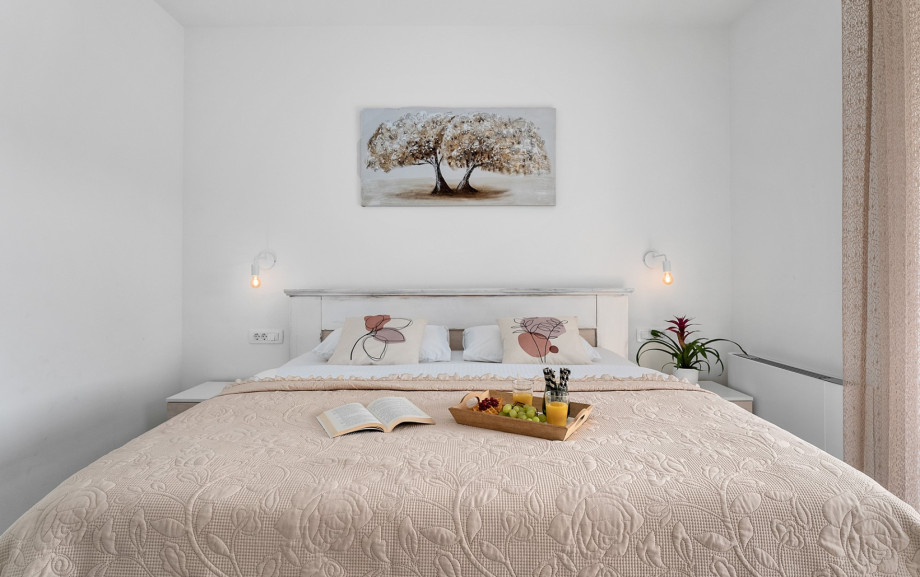 Bedroom 4 offers an exquisite King-sized bed (180cm x 200cm) and is fully air-conditioned.